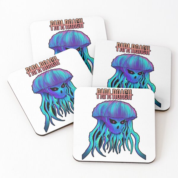 Item preview, Light Blue Band Metal blue skull jelly fish designed and sold by MoreauBouvet.