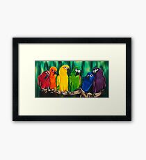 Polychrome Parrots Framed Print