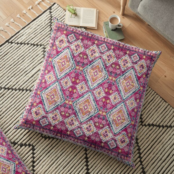 Bohemian Vintage Berber Traditional Moroccan Fabric Style Floor Pillow