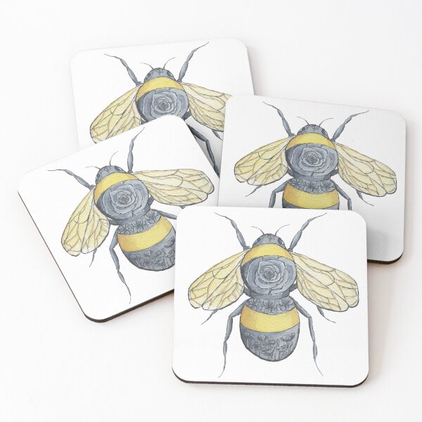 Item preview, Watercolor Bee with Flowers designed and sold by AndraMarie.