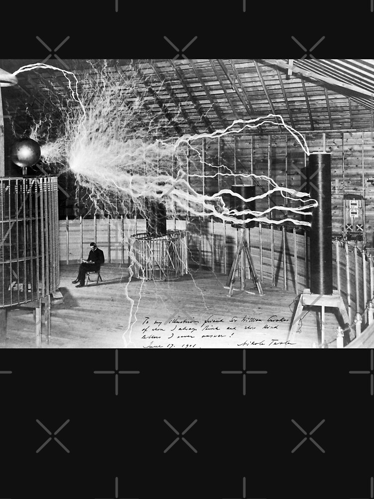 "Nikola Tesla Coils Lightning Electricity Energy" Tshirt for Sale by