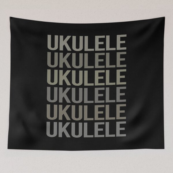Item preview, Gray Text Art Ukulele designed and sold by StoreCalamity.