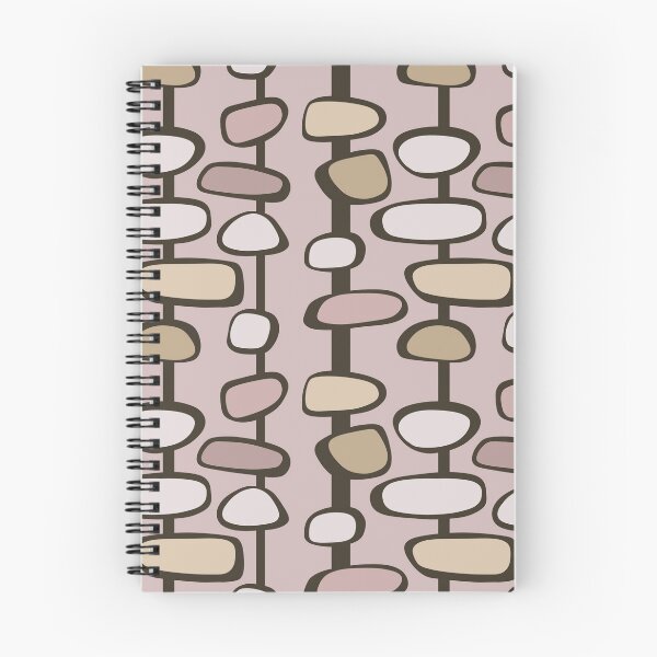 Aperçu de l'œuvre Coloré Rétro Mid Century Esthétique Mod Pod Ogee Motif Géométrique Gris Rose créée et vendue par scorpiolane.