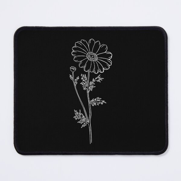 Item preview, White Daisy Floral Line Art - April Birthday Flower designed and sold by Digi Artworks Store.