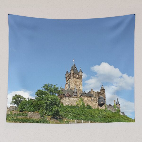 Item preview, Reichsburg Castle in summer designed and sold by FlatLandPrints.