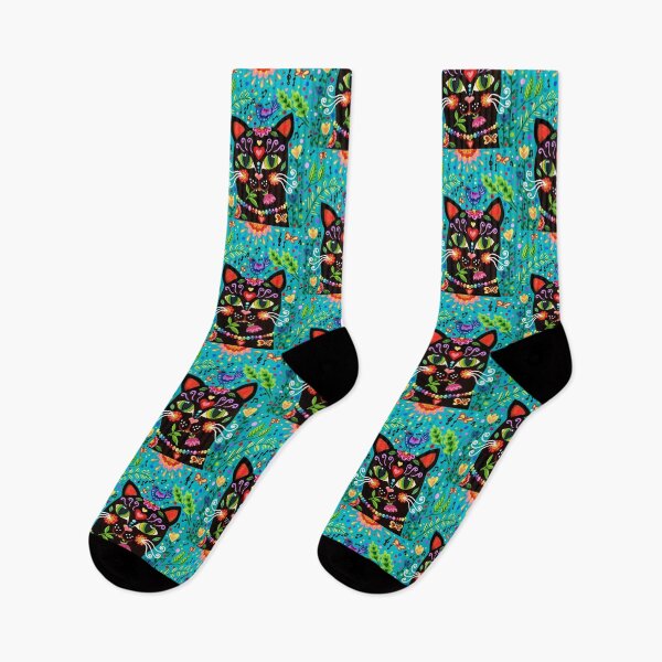 Item preview, Black Cat in the Garden designed and sold by Soozie Wray.