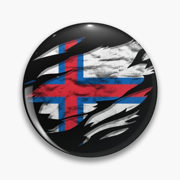 Item preview, Ripped Rip Open Faroe Islands Flag Palm designed and sold by rafaeltto.