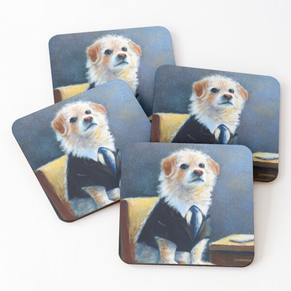Item preview, Business Dog Oil Painting Portraint designed and sold by ArtifAI.