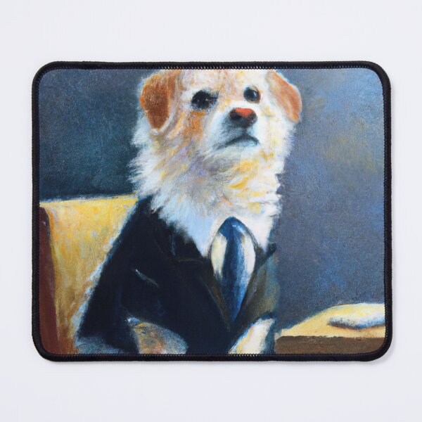 Item preview, Business Dog Oil Painting Portraint designed and sold by ArtifAI.