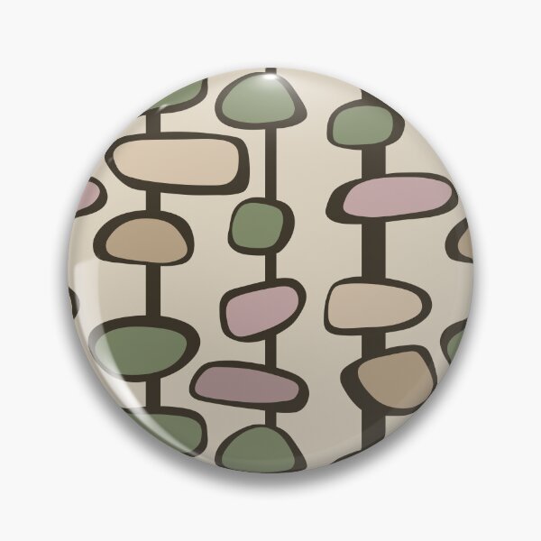 Item preview, Colorful Retro Mid Century Aesthetic Mod Pod Ogee Geometric Pattern Green & Muted Yellow designed and sold by scorpiolane.