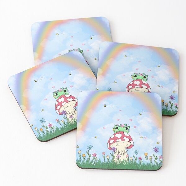 Item preview, Lover Frog on mushroom  designed and sold by hunnyartistry.