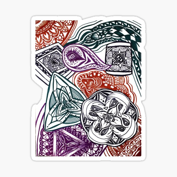 Colorful Trippy Mandalas Sticker