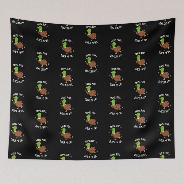 Item preview, Animal Puns Quack Me Up Funny Duck Puns (Dark BG) designed and sold by punnybone.
