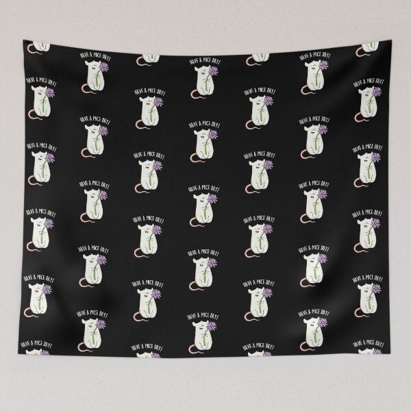 Item preview, Have A Mice Day Funny Mouse Puns (Dark BG) designed and sold by punnybone.