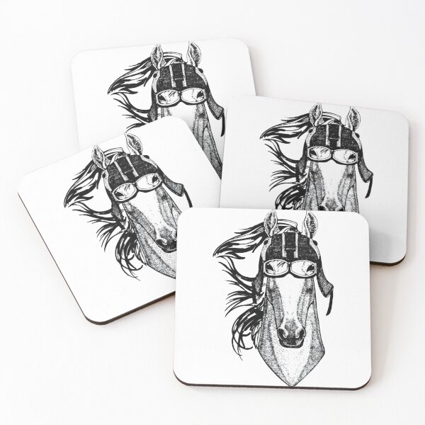 Item preview, Horse Wearing Motorycle Helmet   designed and sold by HONEYSHOP-CA.
