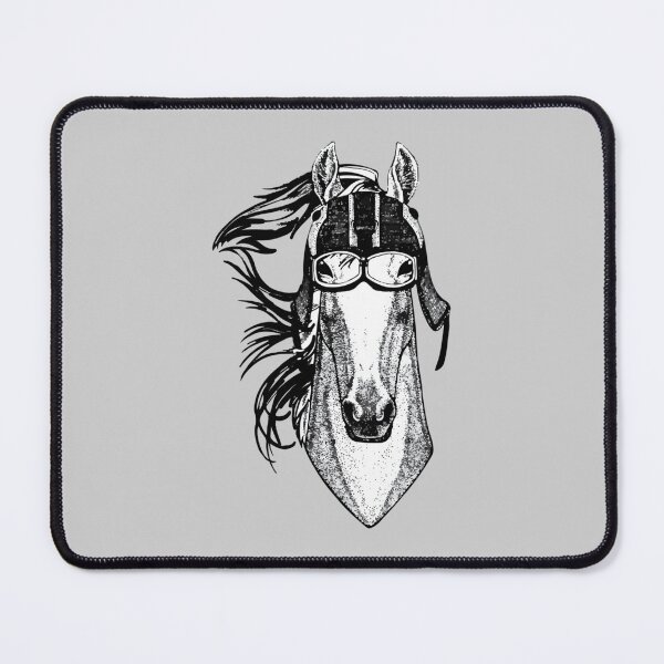 Item preview, Horse Wearing Motorycle Helmet designed and sold by HONEYSHOP-CA.