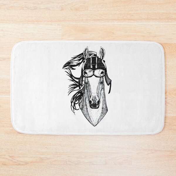 Item preview, Horse Wearing Motorycle Helmet   designed and sold by HONEYSHOP-CA.