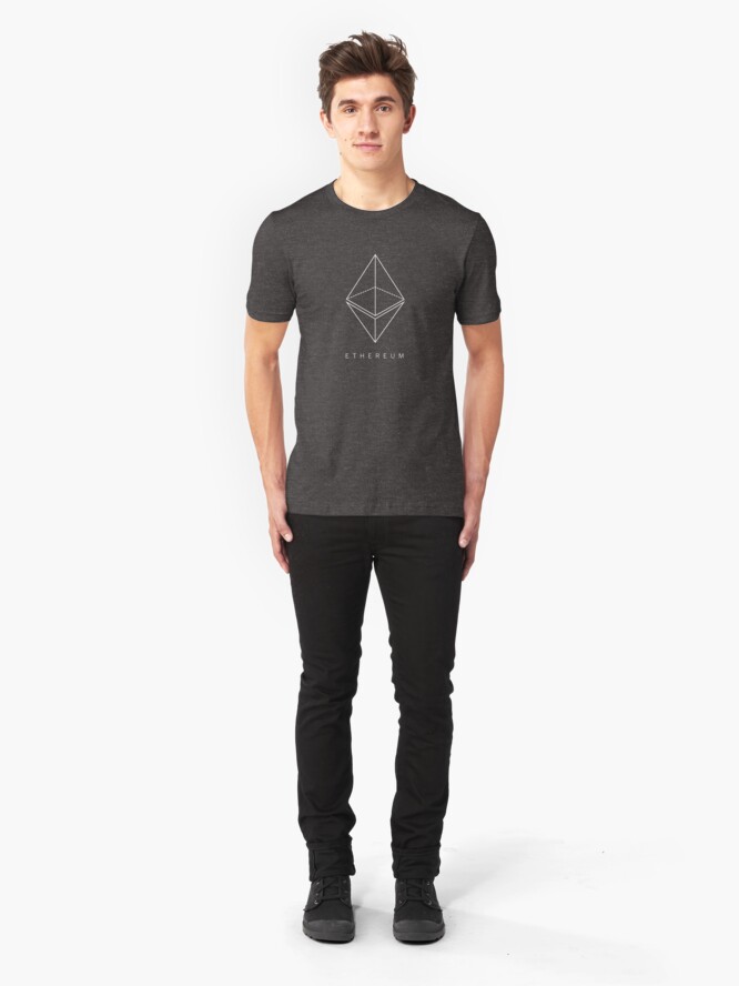 Alternative Ansicht von ETEHEREUM - Blockchain Logo Slim Fit T-Shirt
