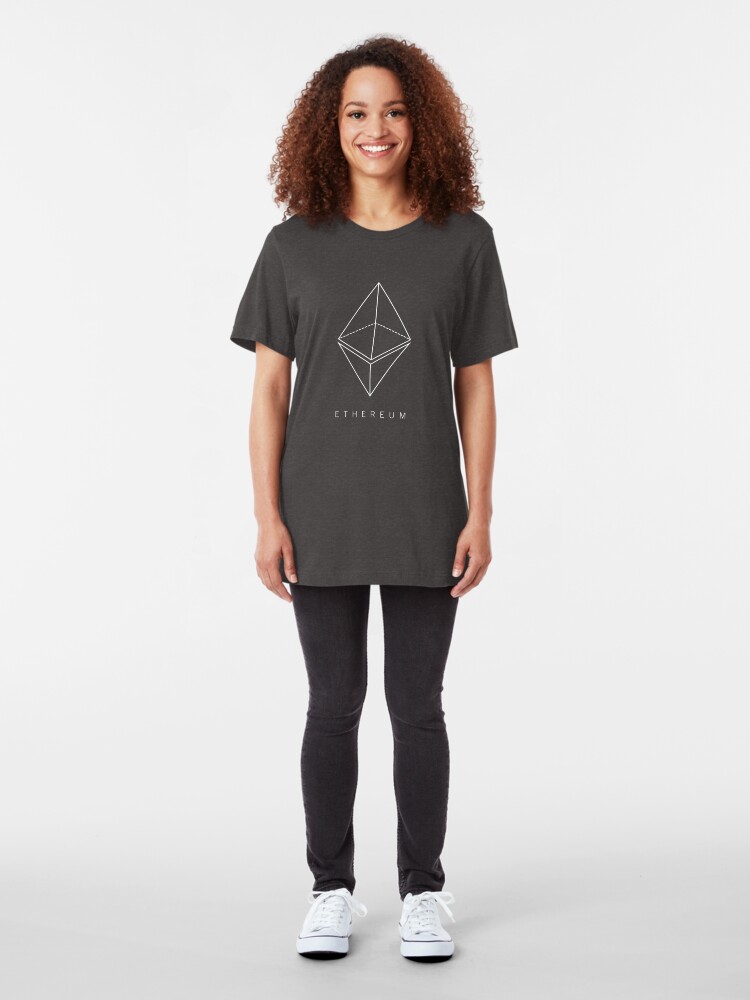 Alternative Ansicht von ETEHEREUM - Blockchain Logo Slim Fit T-Shirt