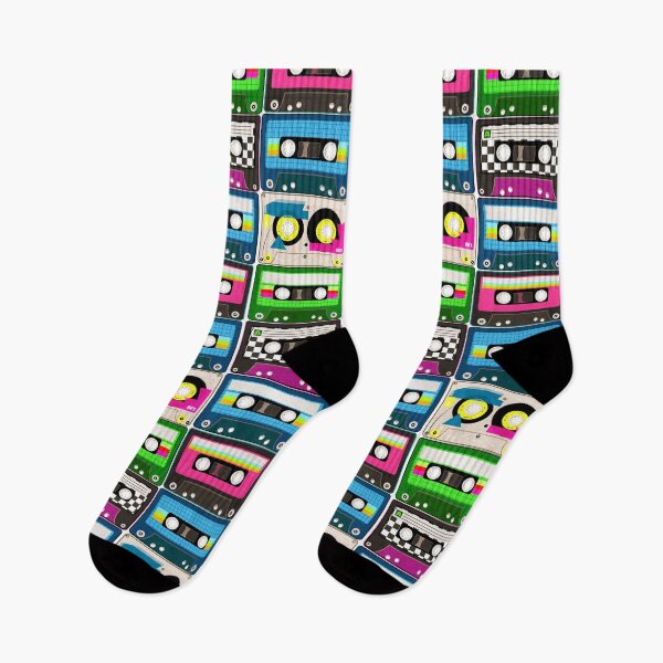 Item preview, 1980's Cassette Tape Seamless Pattern designed and sold by CreativeMagi.