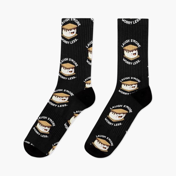 Item preview, Laugh Smore Worry Less Funny Smore Puns (Dark BG) designed and sold by punnybone.