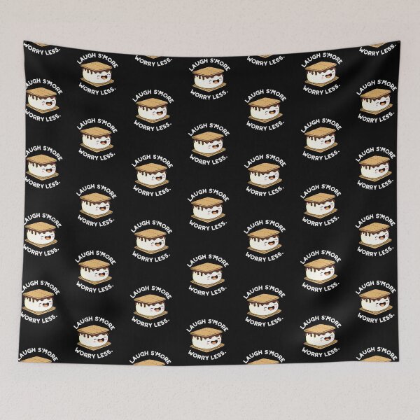 Item preview, Laugh Smore Worry Less Funny Smore Puns (Dark BG) designed and sold by punnybone.