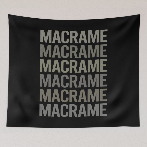 Item preview, Gray Text Art Macrame designed and sold by StoreCalamity.