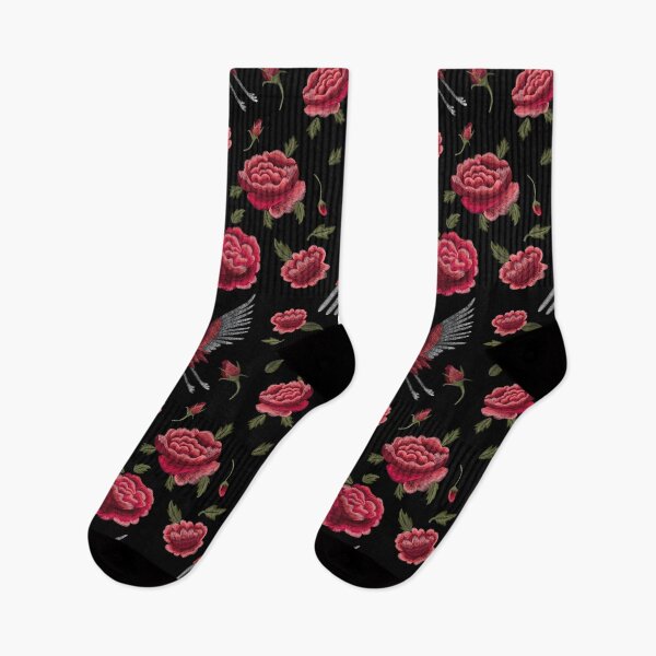 Item preview, Crane Birds and Roses Seamless Pattern designed and sold by CreativeMagi.
