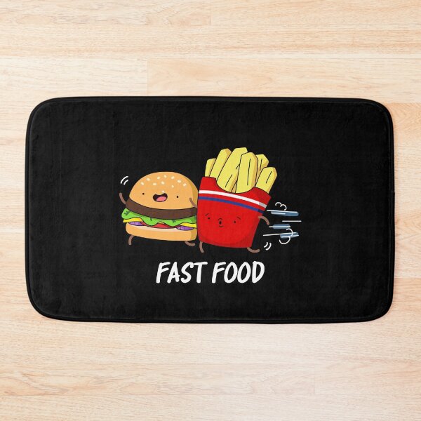 Item preview, Fast Food Funny Burger Fries Puns (Dark BG) designed and sold by punnybone.