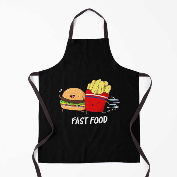 Item preview, Fast Food Funny Burger Fries Puns (Dark BG) designed and sold by punnybone.