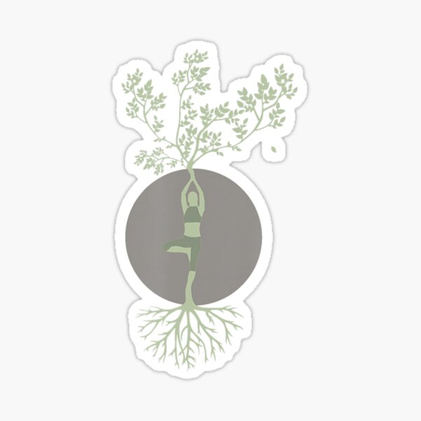 "Tree Pose Yoga Posture" Sticker for Sale by Resomy Redbubble