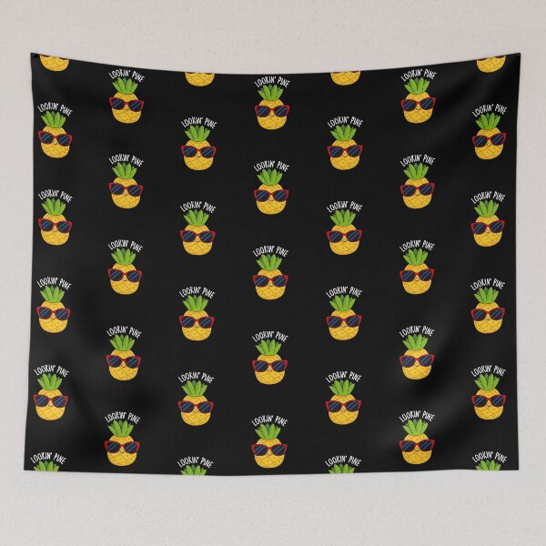 Item preview, Looking Pine Funny Pineapple Puns (Dark BG) designed and sold by punnybone.