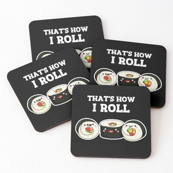 Item preview, That's How I Roll Funny Sushi Puns (Dark BG) designed and sold by punnybone.