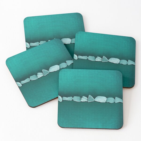 Item preview, Beach Glass Seafoam on Grungy Teal designed and sold by Beachy.