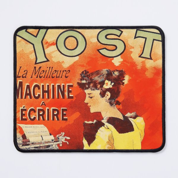 Item preview, YOST Typewriters 1893 Vintage French Advertisement Poster by Lucien Lefevre designed and sold by retroposters.