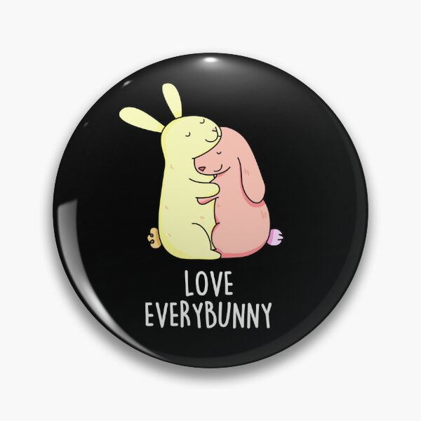 Item preview, Love Every Bunny Funny Rabbit Puns (Dark BG) designed and sold by punnybone.