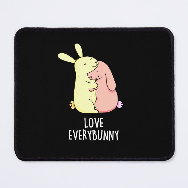 Item preview, Love Every Bunny Funny Rabbit Puns (Dark BG) designed and sold by punnybone.
