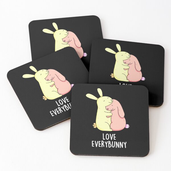 Item preview, Love Every Bunny Funny Rabbit Puns (Dark BG) designed and sold by punnybone.