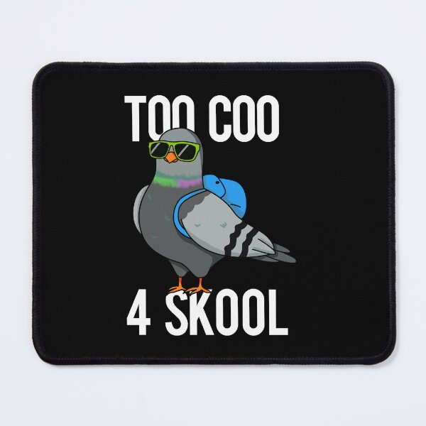 Item preview, Too Coo 4 Skool Funny Pigeon Puns (Dark BG) designed and sold by punnybone.