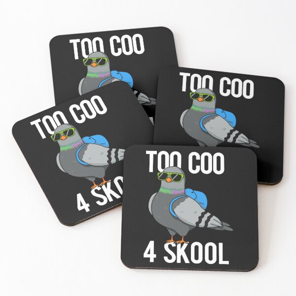 Item preview, Too Coo 4 Skool Funny Pigeon Puns (Dark BG) designed and sold by punnybone.