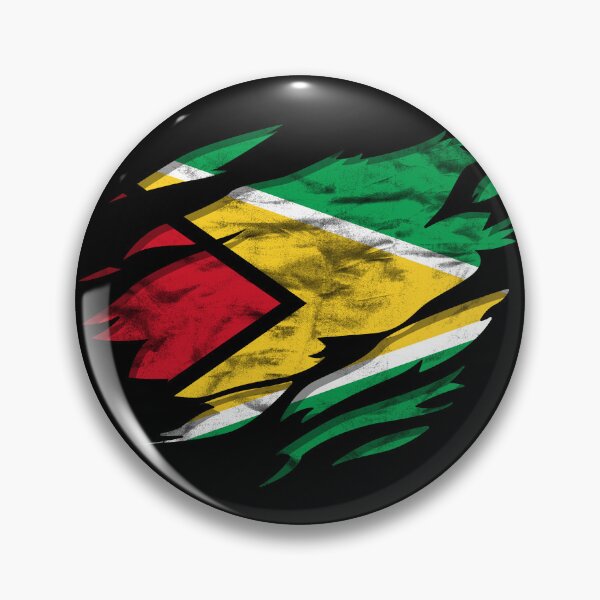 Artikelvorschau, Ripped Rip Open Guyana Flag Palm entworfen und verkauft von rafaeltto.