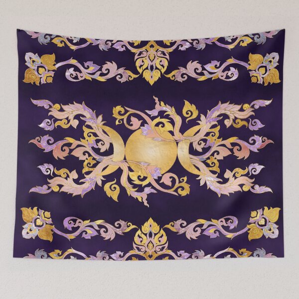 Item preview, Triple Moon - Triple Goddess Fluorite and Gold designed and sold by k9printart.