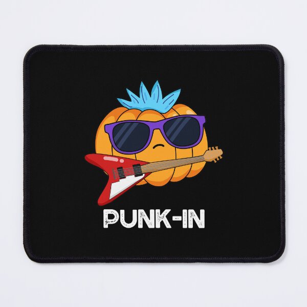 Item preview, Punk-in Funny Punk Rock Pumpkin Puns (Dark BG) designed and sold by punnybone.