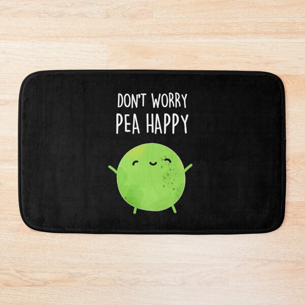 Item preview, Don't Worry Pea Happy Funny Pea Puns (Dark BG) designed and sold by punnybone.