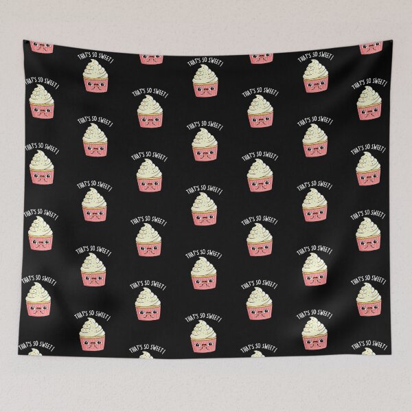 Item preview, That's So Sweet Funny Cupcake Puns (Dark BG) designed and sold by punnybone.
