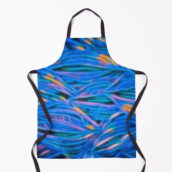Item preview, Electro Indigo - Luminescent Tones of Blue and Cyan Accented by Soft Reds and Yellow - Abstract designed and sold by Lawrence White.