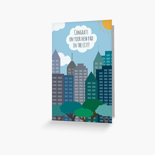 New Pad in the City Greeting Card