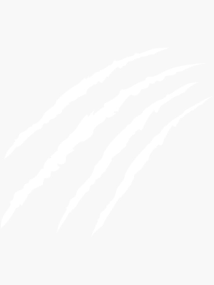 "Cat Claw Marks (White)" Sticker for Sale by AlvinMartinez Redbubble