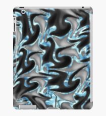 #Abstract wavy blue / black pattern iPad Case/Skin