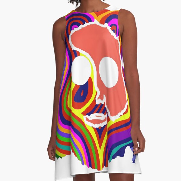 grateful dead jerry garcia face A-Line Dress